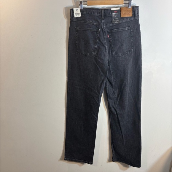 LEVI’S Sz 32 Ribcage Ankle Straight Washout Black Button Fly Jeans NEW WITH TAG - Picture 11 of 16
